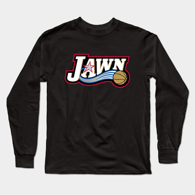 Jawn Retro, Basketball - Black Long Sleeve T-Shirt by KFig21